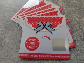 Купон на скидку с промо-логотипом «Скретч-карта для КЛИЕНТОВ»