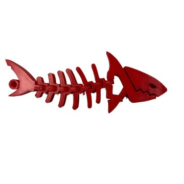 БРЕЛОК-КУЛОН FLEXI SHARK КРАСНЫЙ ЦВЕТ KEYRAMBIT TIKTOK SPINNER