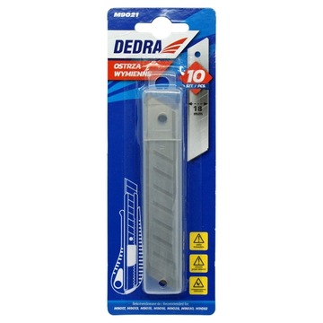 Сменные лезвия Dedra для ножей 18мм 10шт M9021