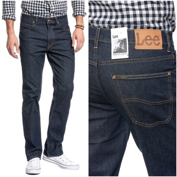 Męskie spodnie jeansowe proste Lee BROOKLYN W31 L32