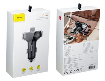 FM-ПЕРЕДАТЧИК BASEUS АВТОМОБИЛЬНОЕ ЗАРЯДНОЕ УСТРОЙСТВО BLUETOOTH MP3 2x USB SD/TF 3.4A