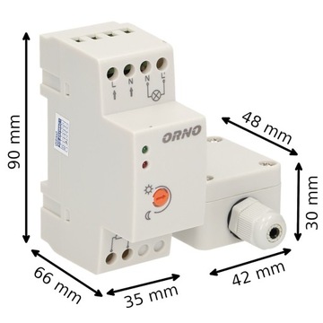 СУМЕРЕЧНЫЙ ДАТЧИК ДЛЯ ДИН-РЕЙКИ ВНЕШНИЙ ЗОНД СУМЕРКИ АВТОМАТИЧЕСКИЙ СВЕТОДИОД
