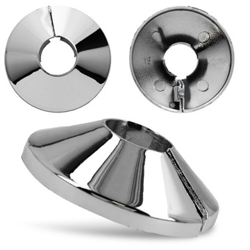 МАСКИРОВОЧНАЯ РОЗЕТКА для труб 15 мм ХРОМ Разъемная крышка радиатора