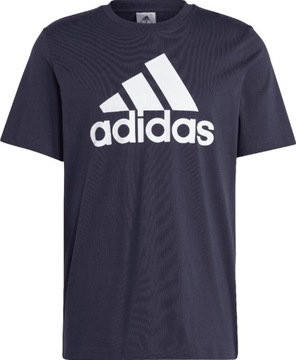 KOSZULKA MĘSKA ADIDAS ESSENTIALS SINGLE JERSEY 3-STRIPES TEE GRANATOW r L