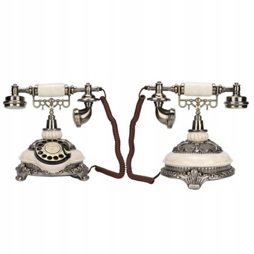 Vintage telefon europejski Retro obrót telefon