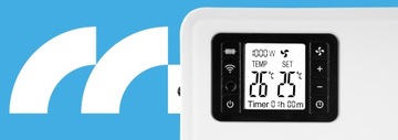 ЭЛЕКТРИЧЕСКИЙ КОНВЕКТОР НАГРЕВАТЕЛЬ WIFI ТЕРМОСТАТ МОЩНЫЙ ДИСТАНЦИОННЫЙ 2300ВТ
