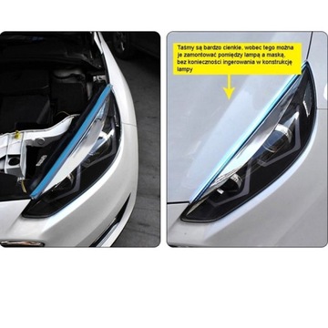 ŚWIATŁA DRL FLEX LED dzienne płynący kierunek +RGB