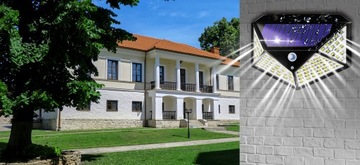 СОЛНЕЧНАЯ ЛАМПА 100 LED С ДАТЧИКОМ ДВИЖЕНИЯ, САДОВЫЙ ФАСАД