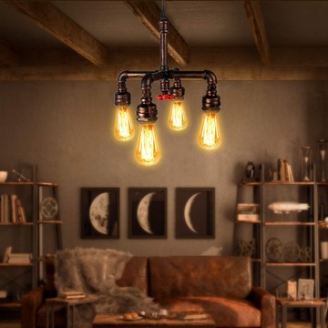 Lampa wisząca w stylu vintage ŻYRANDOL retro,