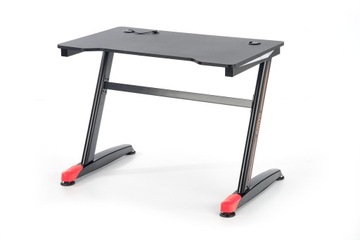 Biurko gamingowe B40 czarne/czerwone LED 100/60/74 cm, MDF okleinowany