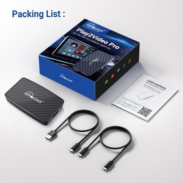 Ottocast Play2Video Pro Apple Carplay Android Auto Netflix YouTube IPTV