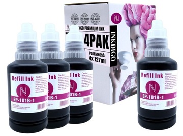 4x 101 ЧЕРНЫХ ЧЕРНИЛ ДЛЯ EPSON EcoTank L4150 L4160
