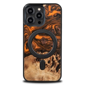 Pouzdro Bewood Unique pro iPhone 15 Pro Max oranžové s MagSafe