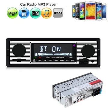 SAMOCHODOWY ODTWARZACZ MP3 LCD AUX STEREO W ODBIORNIKU NA desce rozdzielczej