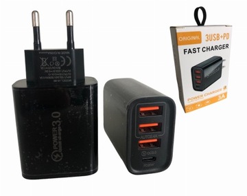 ŁADOWARKA SIECIOWA USB-C USB QC 3.0 PD Qualcomm