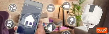 Умная розетка WIFI Интеллектуальный программатор таймера TUYA 16А 230В RH-EU01 MK