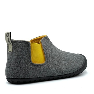 CIEPŁE KAPCIE GUMBIES BRUMBY UNISEX GREY & CURRY