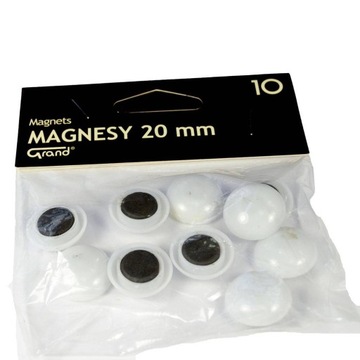 ZNACZNIKI MAGNETYCZNE DO MAP 10 SZT BIAŁE