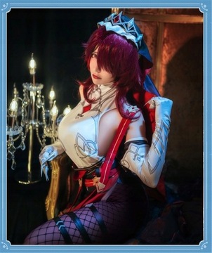 GENSHIN IMPACT ROSARIA COSPLAY РЕГУЛИРУЕМЫЙ ПАРИК
