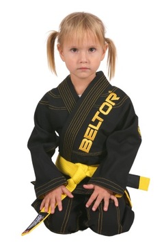 BELTOR KIMONO BJJ GI DLA DZIECI JUNIOR KIDDO CZARNEM00