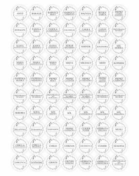 Наклейки Этикетки для контейнеров для специй 210 ​​шт.