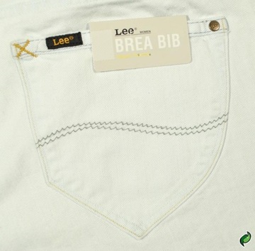 LEE ogrodniczki REGULAR white BREA BIB _S