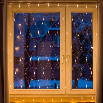 GIRLANDA ŚWIETLNA KURTYNA LED ŚWIĄTECZNA 150X150cm