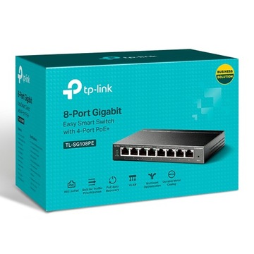 Коммутатор TP-Link TL-SG108PE
