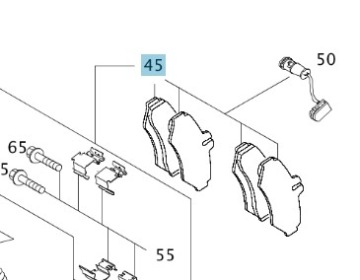 Oryginalne Bremsbeläge hinten Mercedes-Benz OE A9064200100