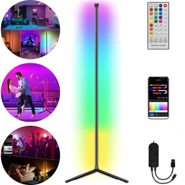 Lampa LED Narożna RGB Inteligentna Do Salonu Sypialni Podłogowa Nowoczesna