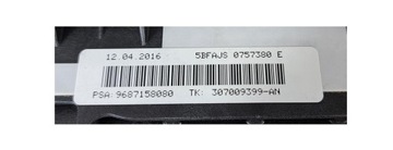 CITROEN C4 II 11R AIRBAG POD SPOLUJEZDCE 9687158080 3070093 306427710