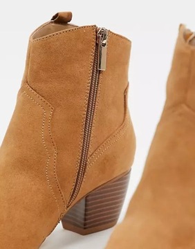 ASOS OASIS BOTKI ZAMSZOWE KOWBOJKI WESTERN R.38