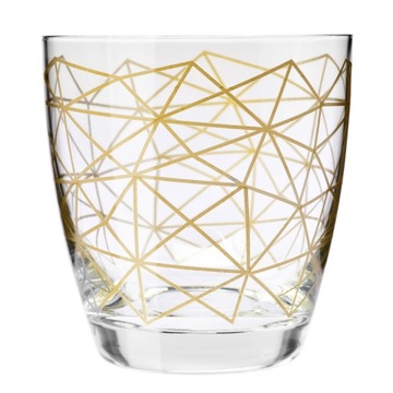 Szklanki DECO Złota Siatka KROSNO 2x370ml zdobione