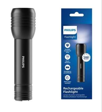 Latarka akumulatorowa USB 200lm Philips SFL7003R/1