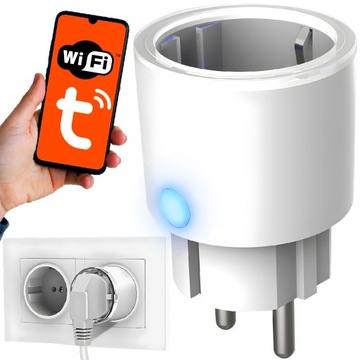 МОЩНАЯ Умная розетка TUYA WiFi WATCHER 3680 Вт с таймером