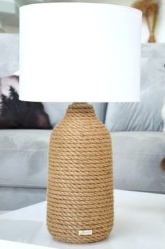 Lampa biurowa lampka BOHO XL dekoracja JUTA sznurek jutowy STYL skandynawsk