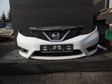 NISSAN PULSAR 2015 ZDERZAK PRZEDNI KOMPLETNY Z ATRAPA ORYGINAL