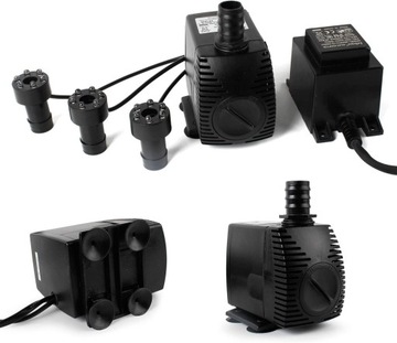 Pompa zanurzeniowa do fontanny 25W 1500l/h + 3x białe pierścienie LED