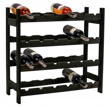 DREWNIANY REGAŁ STOJAK NA WINO 24 BUTELKI