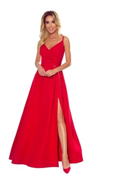 Chiara elegancka suknia na ramiączkach czerwona XL