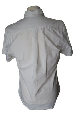 Biała bawełniana koszula męska Next rozmiar M krótki rękaw