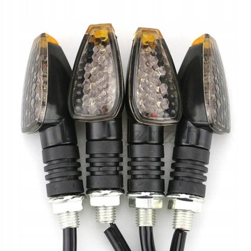 4SZT Kierunkowskazy motocyklowe czarne dymione LED