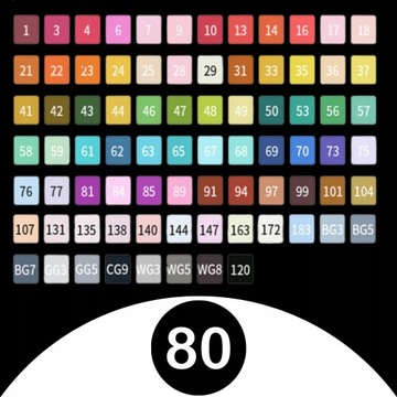 АЛКОГОЛЬНЫЕ МАРКЕРЫ PRO TRIPS MARKERS НАБОР МАРКЕРОВ ДВУХСТОРОННИХ ИЗ 80 ШТ. + КОРОБКА