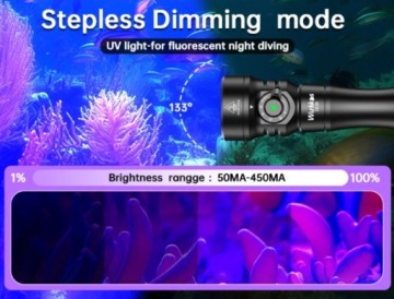 Wurkkos DL08 LED TORCH лампа для дайвинга 3600 люмен ПОД ВОДОЙ