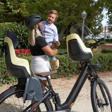 FOTELIK ROWEROWY BOBIKE GO MINI Lemon + Osłona