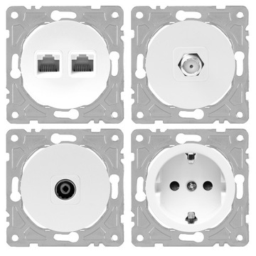 Ramka pojedyncza, plastik, biała, OVAL, OVA1001W