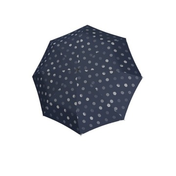 Parasol parasolka damska składana WIATROSZCZELNA w kropki pokrowiec Doppler