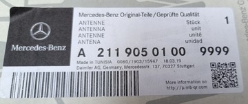 MERCEDES W211 FACELIFT ANTÉNA PLOUTEV