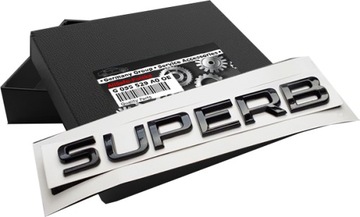 Emblemat napis SKODA SUPERB cz.połysk JAKOŚĆ OEM*