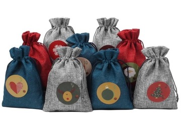 АДВЕНТ-КАЛЕНДАРЬ ДЛЯ МАЛЬЧИКА, ПОДВЕСКИ, НАКЛЕЙКИ, ВЕРЕВКИ, ПОДАРКИ